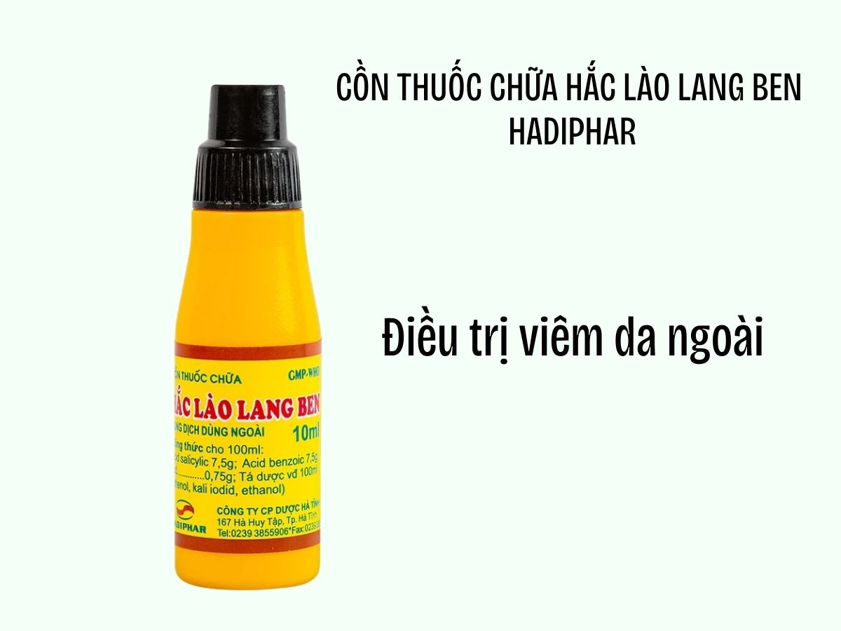 Cồn thuốc chữa Hắc Lào Lang Ben Hadiphar 9 Cồn thuốc chữa Hắc Lào Lang Ben Hadiphar