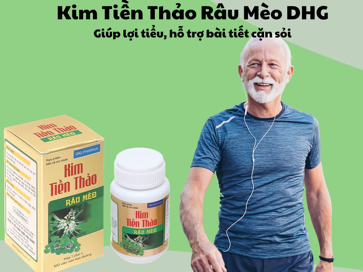 Kim Tiền Thảo Râu Mèo DHG có tác dụng hỗ trợ lợi tiểu, hỗ trợ bài tiết cặn sỏi