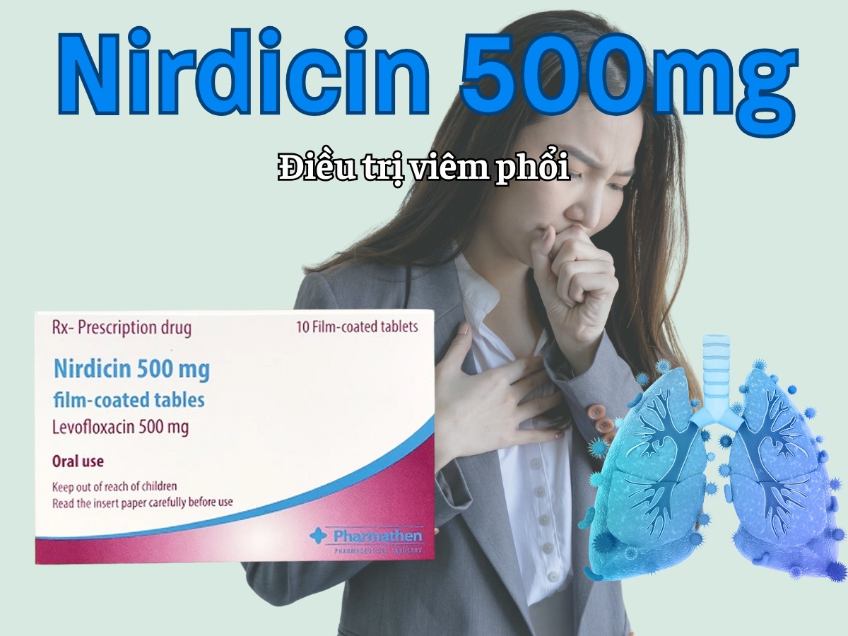 Nirdicin 500mg điều trị viêm phổi, viêm thận - bể thận, viêm tuyến tiền liệt