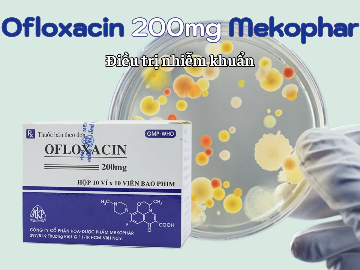 Ofloxacin 200mg Mekophar 7 Ofloxacin 200mg Mekophar điều trị nhiễm khuẩn