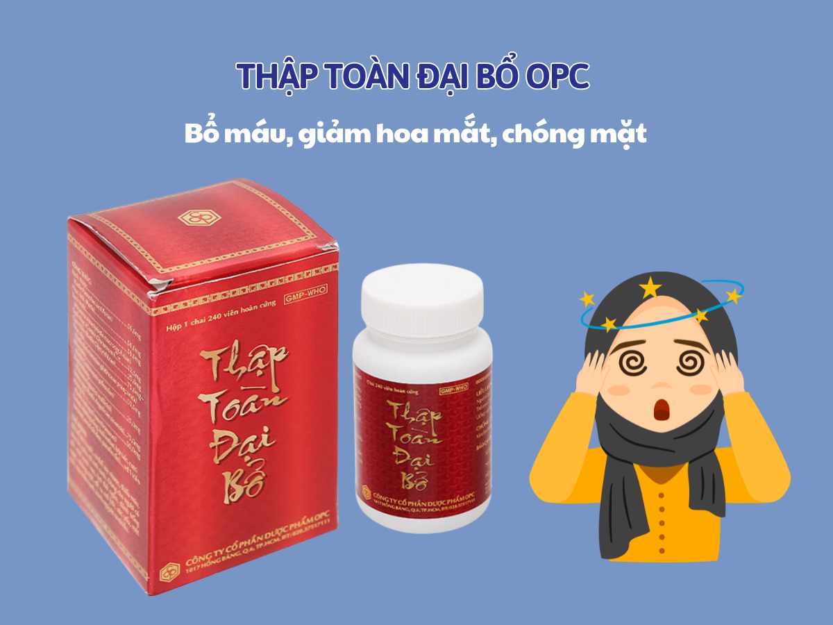 Thập Toàn Đại Bổ OPC 11 Thập Toàn Đại Bổ OPC bổ máu, giảm hoa mắt, chóng mặt