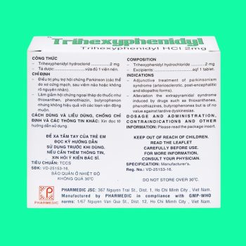 Trihexyphenidyl 2mg 3 Trihexyphenidyl 2mg