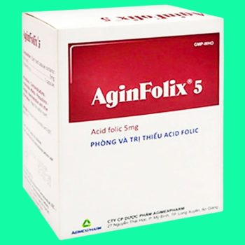 Aginfolix 5 3 Thuốc Aginfolix 5 (10 vỉ) giúp bổ sung acid folic ở người bị thiếu máu huyết