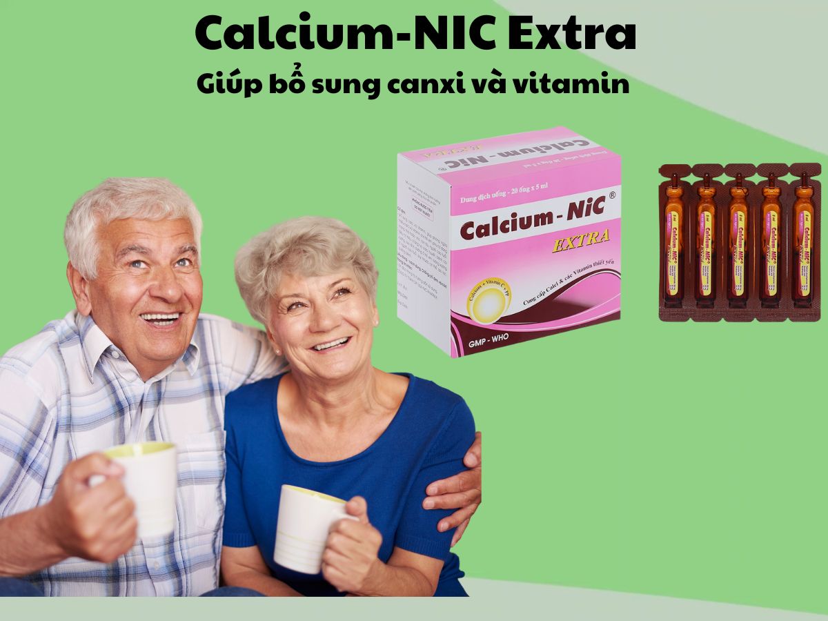 Dung dịch uống Calcium-NIC Extra bổ sung canxi và vitamin