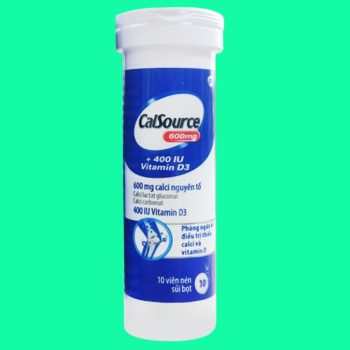 Calsource 600mg+ 400IU Vitamin D3 GSK 4 Thuốc Calsource 600mg+ 400IU Vitamin D3 GSK có tác dụng phòng và hỗ trợ điều trị loãng xương