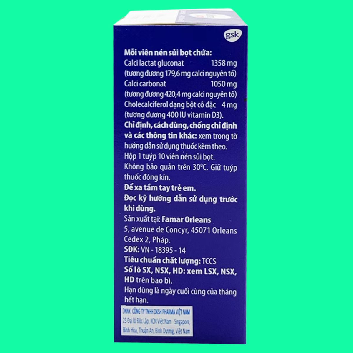Calsource-600mg-400IU-Vitamin-D3-GSK-2 Thuốc Calsource 600mg+ 400IU Vitamin D3 GSK có tác dụng phòng và hỗ trợ điều trị loãng xương