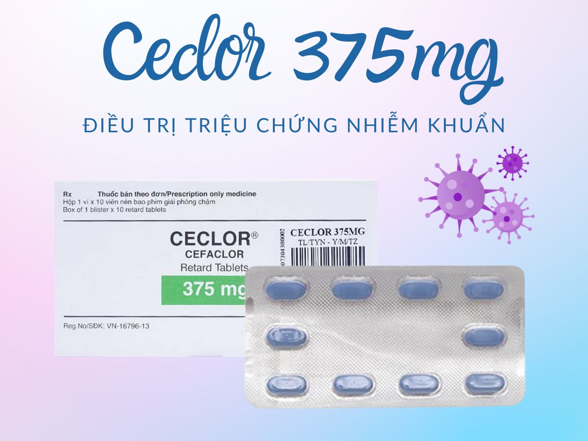 Thuốc Ceclor 375mg điều trị tình trạng viêm phế quản mạn tính