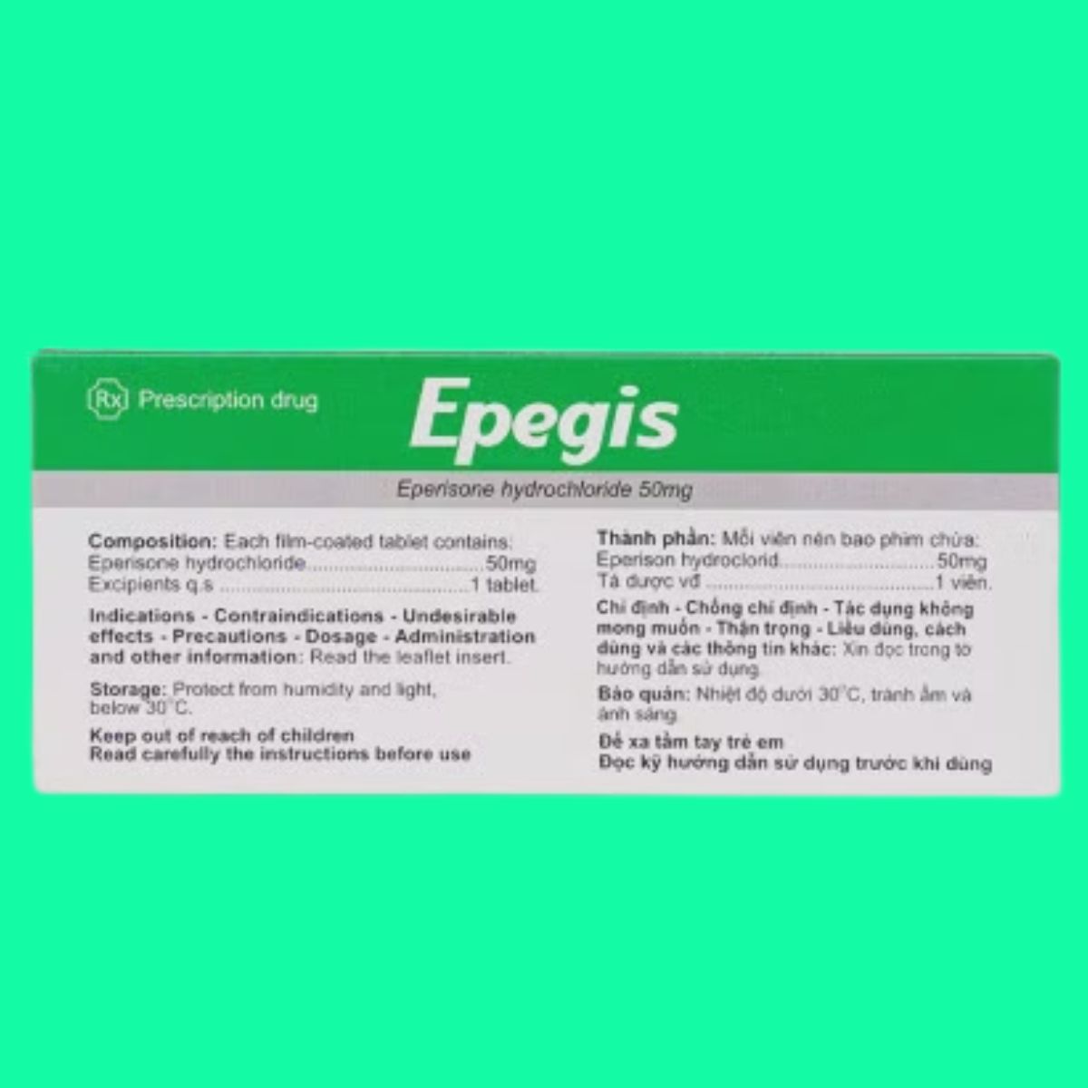 Epegis-50mg-3 Thuốc Epegis 50mg giúp giảm co cứng cơ trong viêm quanh khớp vai
