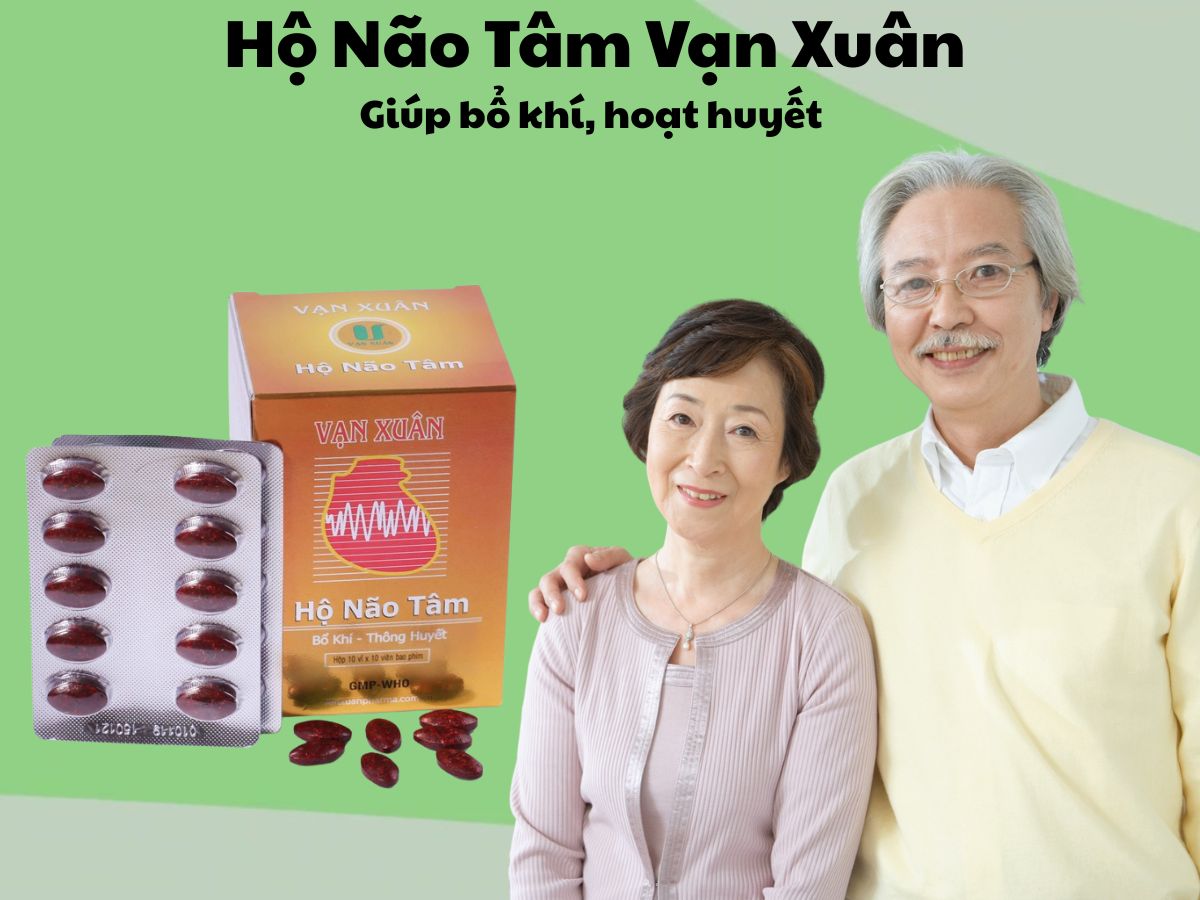 Thuốc Hộ Não Tâm Vạn Xuân (10 vỉ) giúp bổ khí, hoạt huyết, tăng cường tuần hoàn
