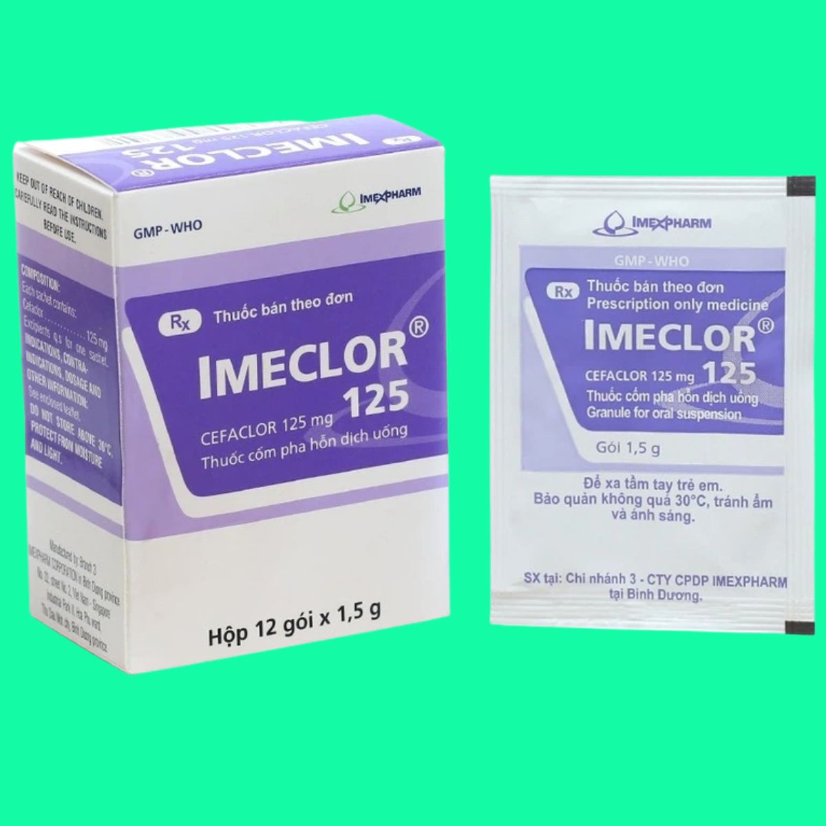 Imeclor-125-7 Thuốc Imeclor 125 giúp điều trị nhiễm khuẩn đường hô hấp, tiết niệu