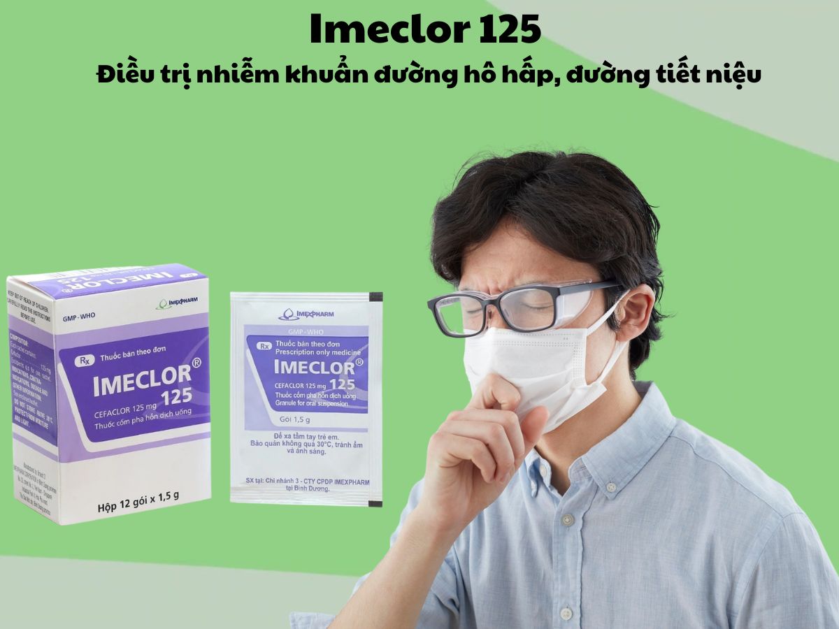Imeclor 125 11 Thuốc Imeclor 125 giúp điều trị nhiễm khuẩn đường hô hấp, tiết niệu
