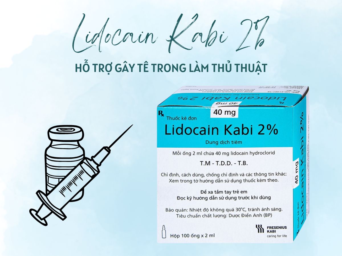 Thuốc Lidocain Kabi 2% giúp gây tê tại chỗ niêm mạc trước khi khám