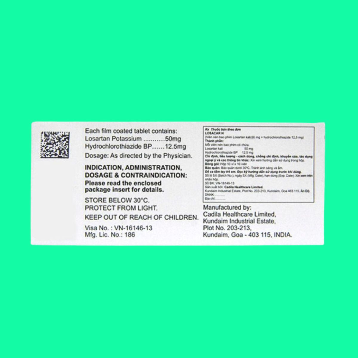 Losacar-H 50mg 12.5mg (3) Losacar-H 50mg/12.5mg