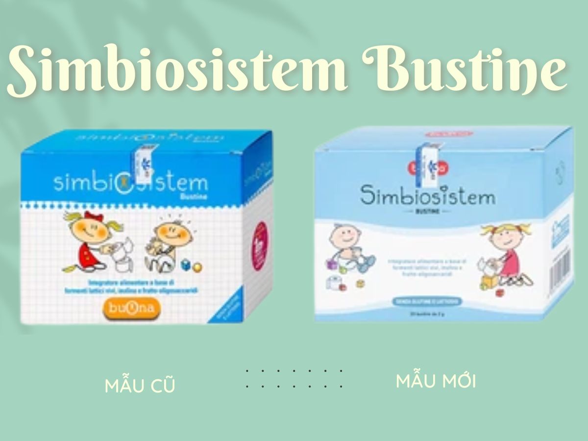 Mẫu bao bì cũ và bao bì mới của Simbiosistem Bustine