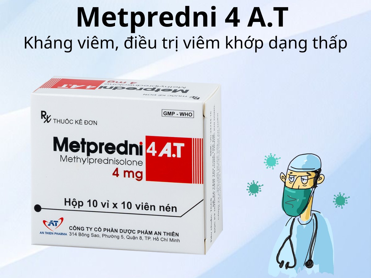 Metpredni 4 A.T kháng viêm, điều trị viêm khớp dạng thấp