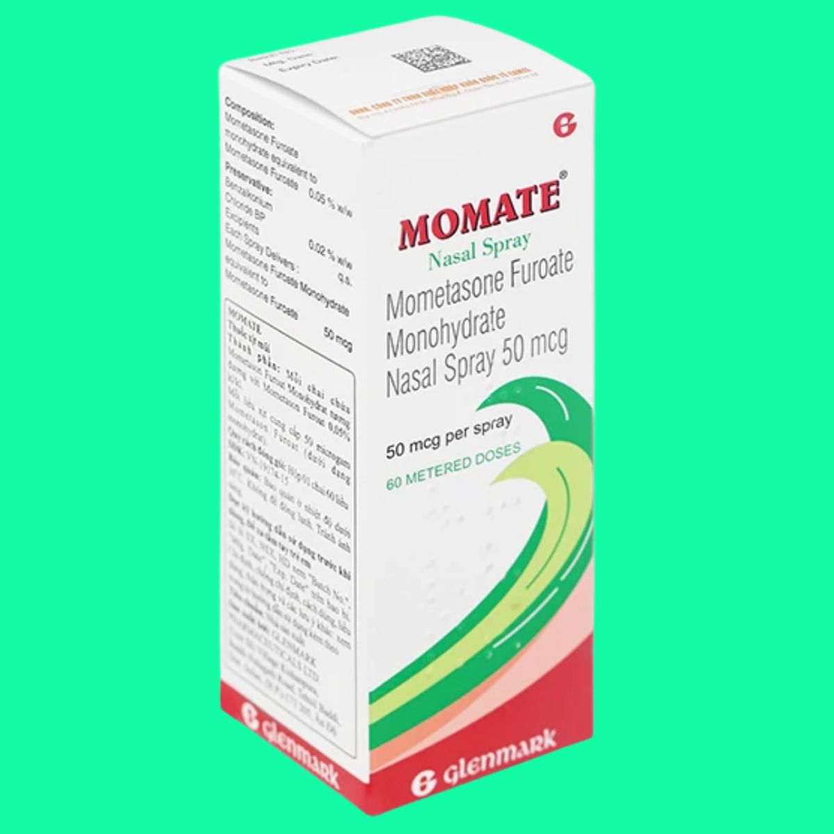 Momate-50mcg-Glenmark-7 Thuốc xịt mũi Momate 50mcg Glenmark - Giảm triệu chứng viêm mũi dị ứng