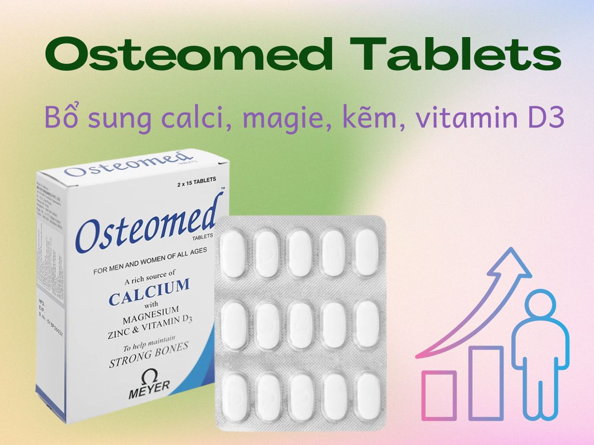Thuốc Osteomed Tablets hỗ trợ bổ sung chất dinh dưỡng hàng ngày