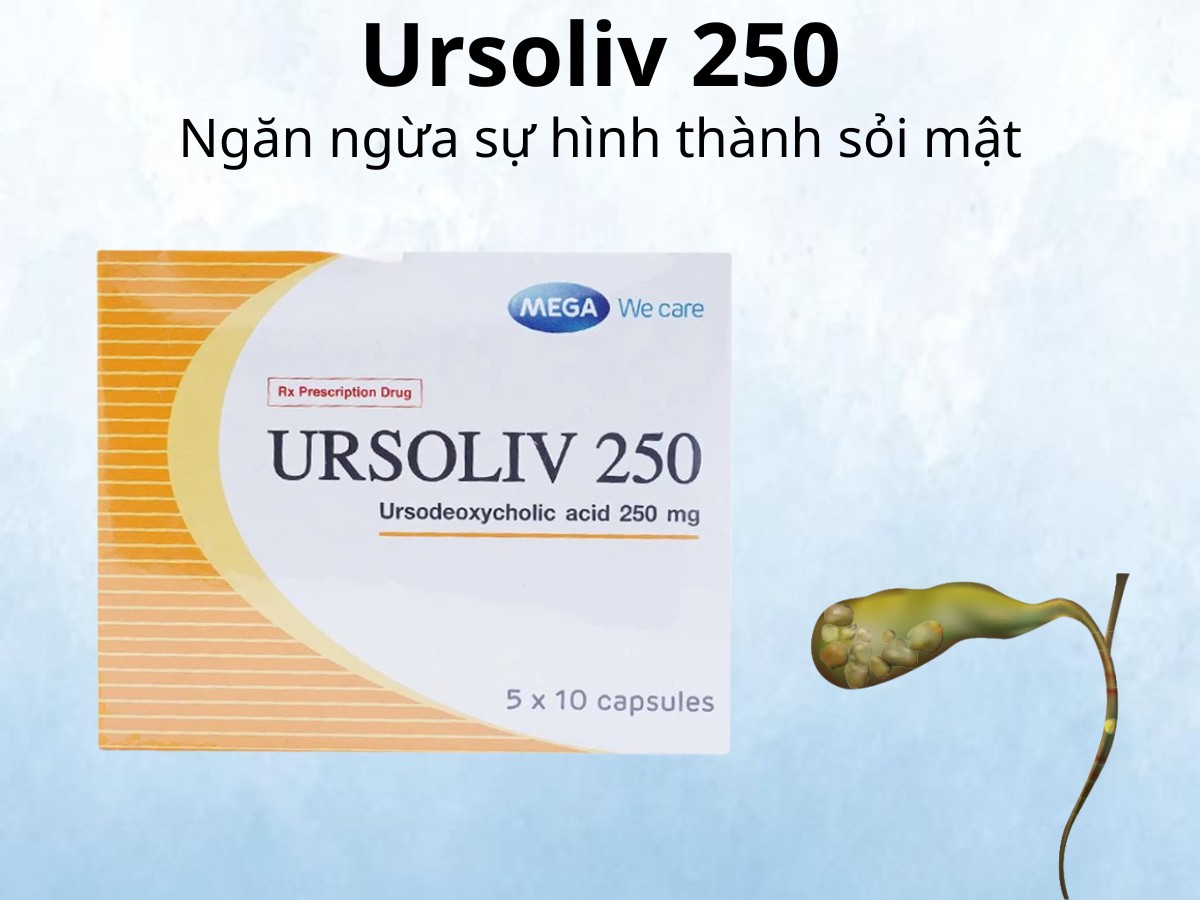 Ursoliv 250 8 Ursoliv 250 ngăn ngừa sự hình thành sỏi mật