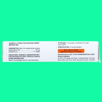 Thuốc Xonatrix 60mg điều trị viêm mũi dị ứng theo mùa, mày đay vô căn