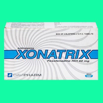 Thuốc Xonatrix 60mg điều trị viêm mũi dị ứng theo mùa, mày đay vô căn