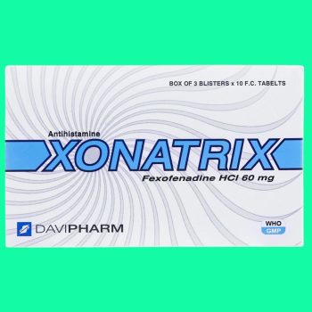 Thuốc Xonatrix 60mg điều trị viêm mũi dị ứng theo mùa, mày đay vô căn