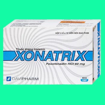 Thuốc Xonatrix 60mg điều trị viêm mũi dị ứng theo mùa, mày đay vô căn