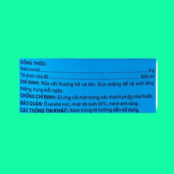 Natri Clorid 0.9% Dược 3-2 5 Natri Clorid 0.9% Dược 3-2