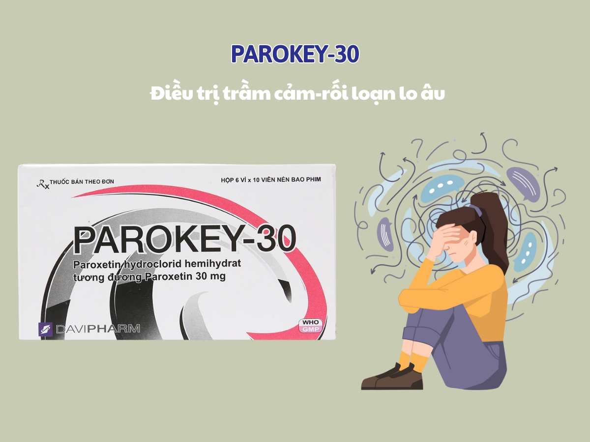 Parokey-30 điều trị trầm cảm, rối loạn lo âu