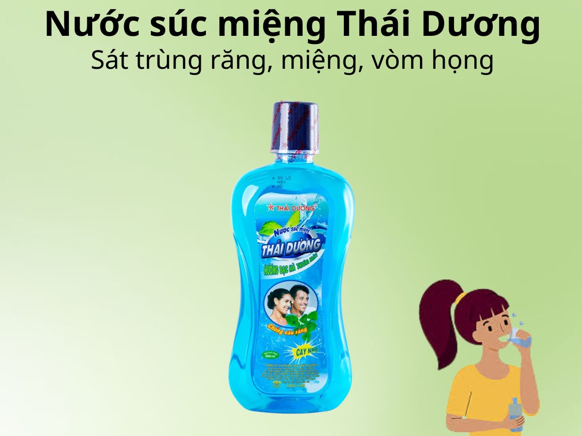 Nước súc miệng Thái Dương sát trùng răng, miệng, vòm họng