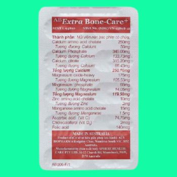 AB Extra Bone-Care+ 6 Thuốc AB Extra Bone-Care+ - phòng ngừa tình trạng thiếu canxi