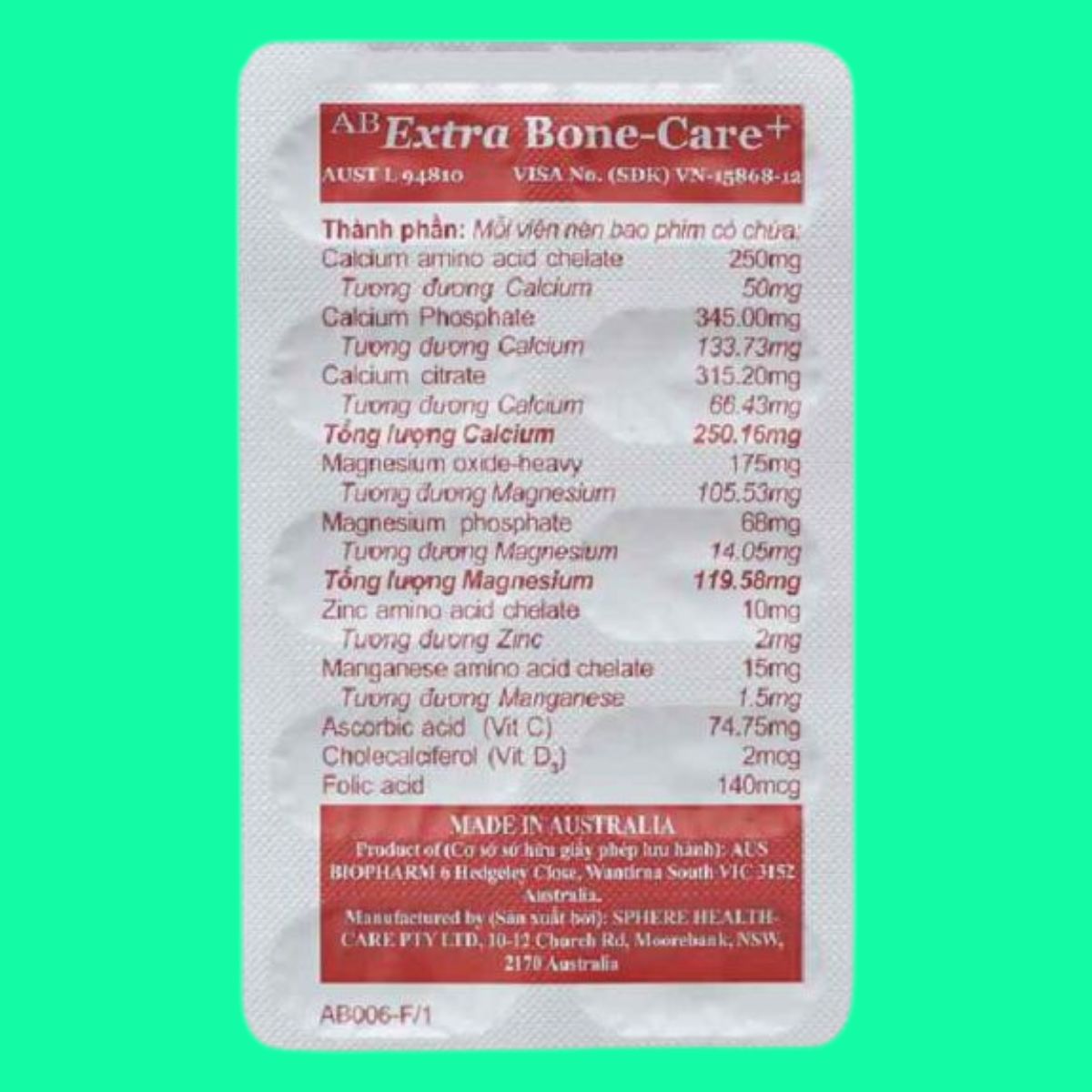 AB-ExtraBone-Care-2 Thuốc AB Extra Bone-Care+ - phòng ngừa tình trạng thiếu canxi