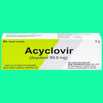 Kem bôi da Acyclovir Sinil 3 Kem bôi da Acyclovir Sinil giúp điều trị herpes simplex môi và sinh dục