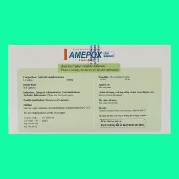 Thuốc Amepox Soft Capsule 500mg điều trị sạm da, tàn nhang, nám da