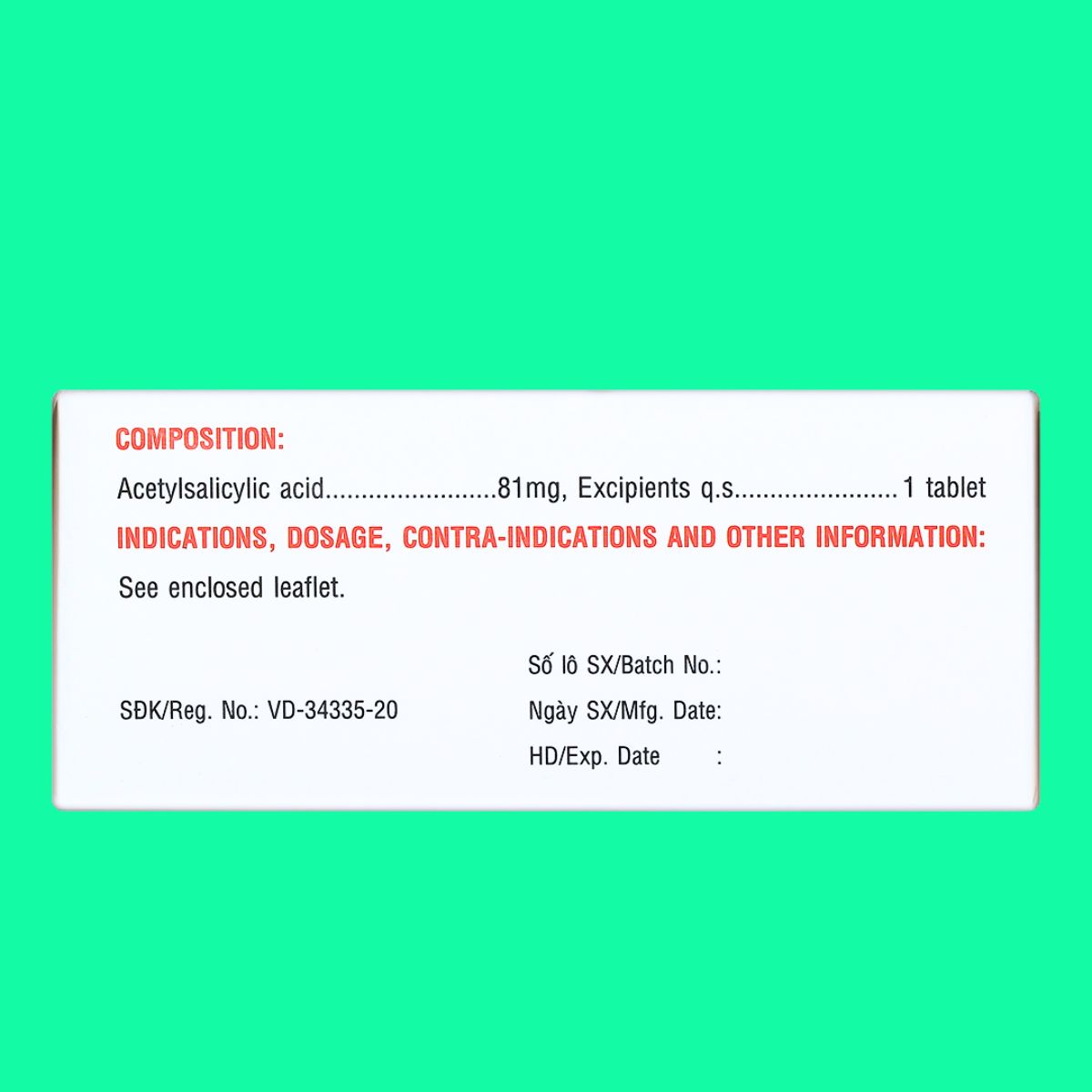 Aspirin MKP 81 (10) Aspirin MKP 81