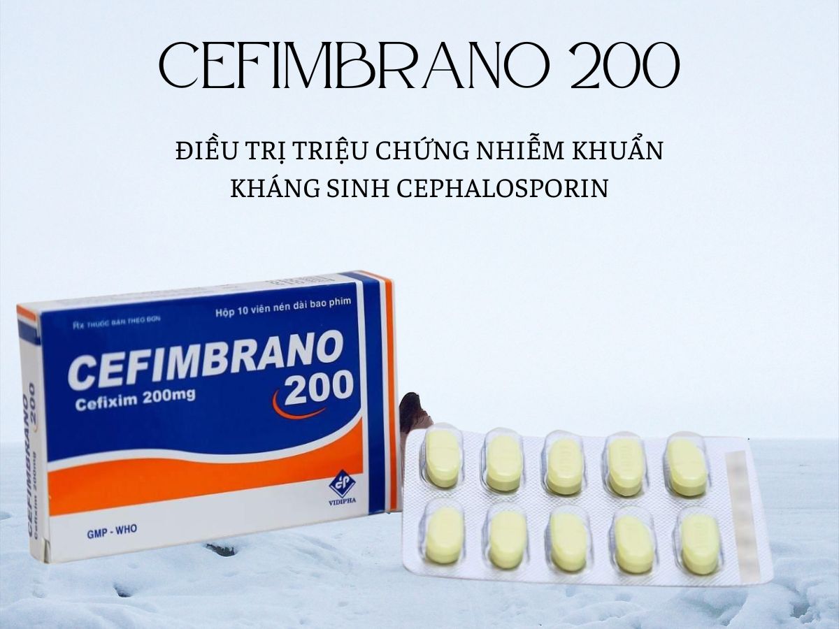 Thuốc Cefimbrano 200 điều trị viêm thận- bể thận, nhiễm khuẩn tiết niệu