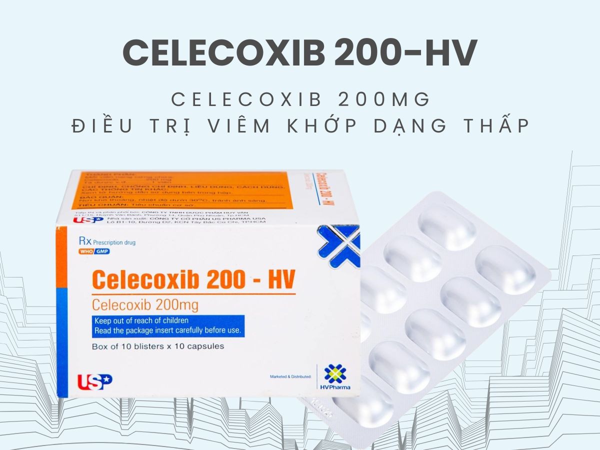 Thuốc Celecoxib 200-HV điều trị viêm xương khớp ở bệnh nhân trưởng thành