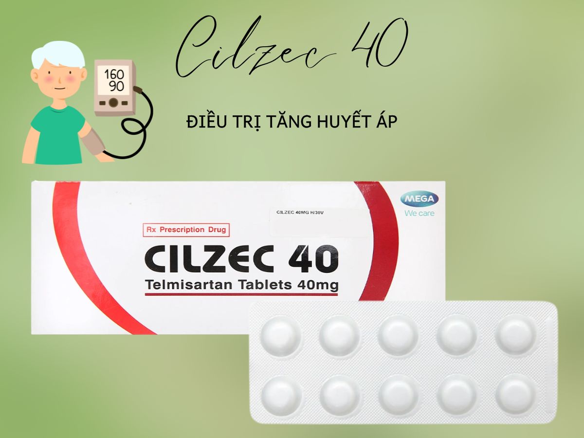 Cilzec 40 11 Thuốc Cilzec 40 – Điều trị cao huyết áp, dùng riêng lẻ hoặc phối hợp