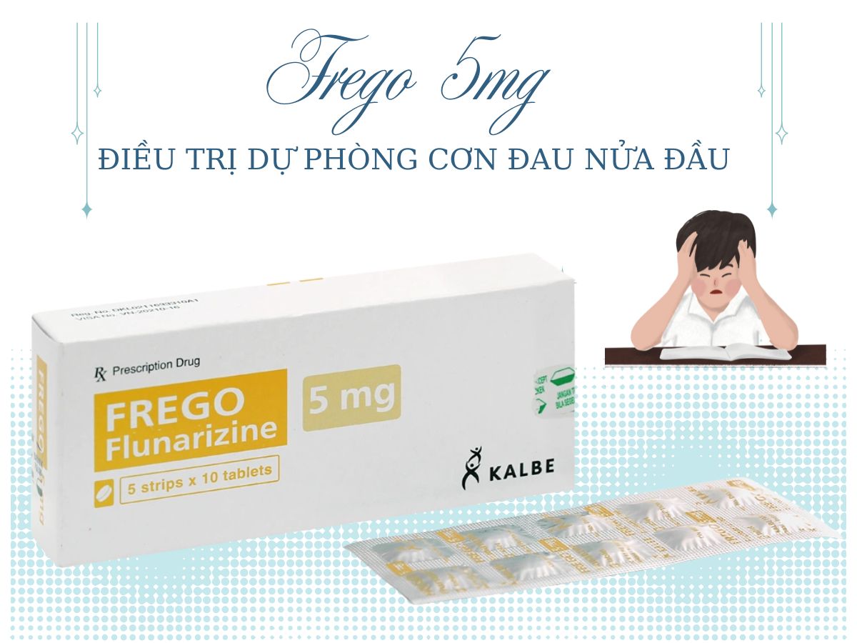 Frego 5mg 10 Thuốc Frego 5mg dự phòng và điều trị cơn đau nửa đầu