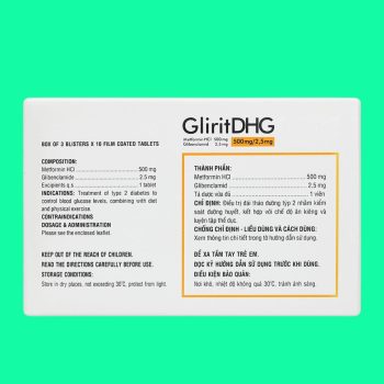 GliritDHG 500mg/2.5mg 6 GliritDHG 500mg/2.5mg