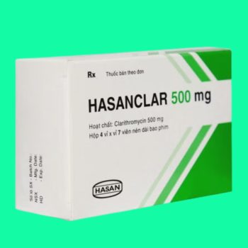 Hasanclar 500mg 3 Thuốc Hasanclar 500mg điều trị nhiễm trùng đường hô hấp trên và dưới