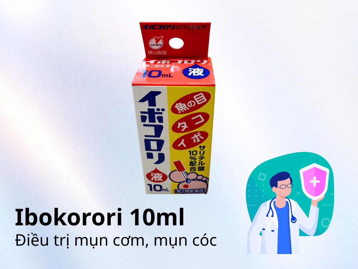 Thuốc Ibokorori 10mg điều trị mụn cơm, mụn cóc