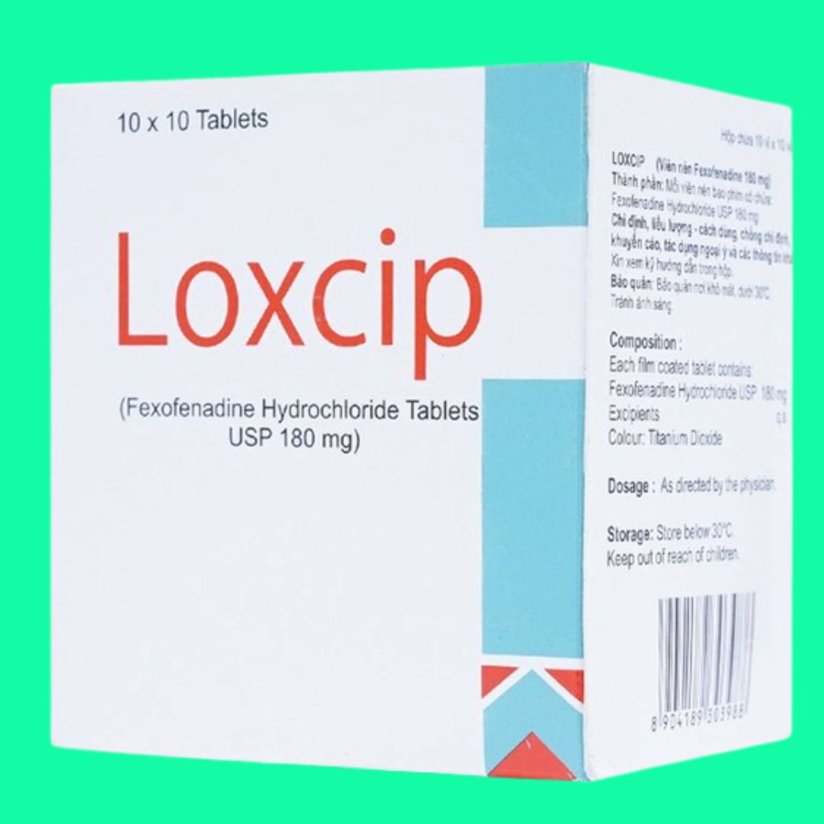 Loxcip-180mg-4 Thuốc Loxcip 180mg - Giảm triệu chứng viêm mũi dị ứng theo mùa