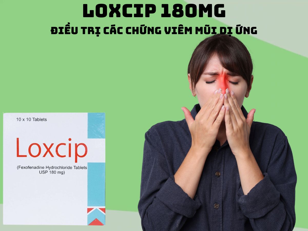 Loxcip 180mg 9 Thuốc Loxcip 180mg - Giảm triệu chứng viêm mũi dị ứng theo mùa