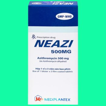 Neazi 500mg 3 Thuốc Neazi 500mg điều trị nhiễm khuẩn đường hô hấp, da và mô mềm