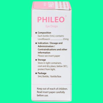 Thuốc nhỏ mắt Phile 4 Thuốc nhỏ mắt Phileo điều trị viêm mi mắt, viêm bờ mi, viêm tuyến lệ