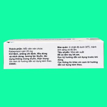 Rabizol 20 Tablet 7 Thuốc Rabizol 20 Tablet điều trị loét dạ dày tá tràng đang tiến triển