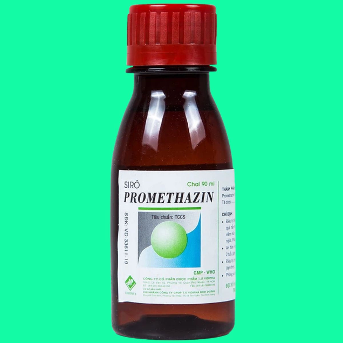 Siro-Promethazin-Vidipha-1 Thuốc Siro Promethazin Vidipha điều trị các triệu chứng mày đay, viêm mũi