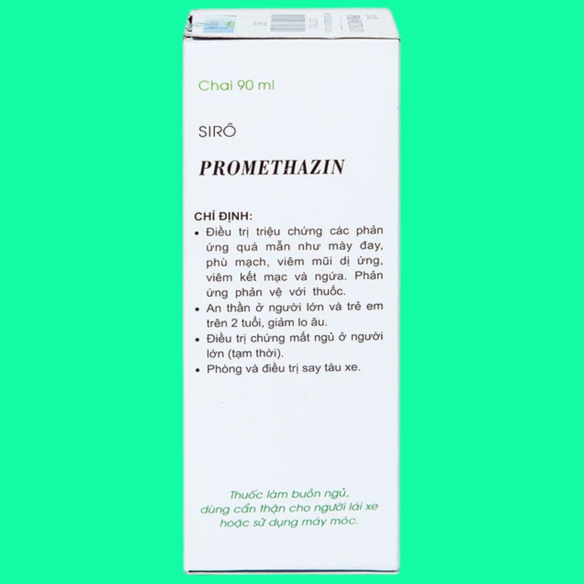 Siro-Promethazin-Vidipha-2 Thuốc Siro Promethazin Vidipha điều trị các triệu chứng mày đay, viêm mũi
