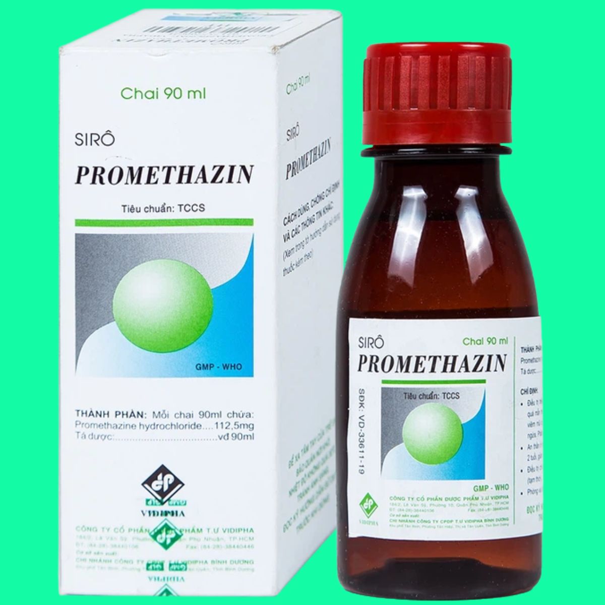Siro-Promethazin-Vidipha-7 Thuốc Siro Promethazin Vidipha điều trị các triệu chứng mày đay, viêm mũi