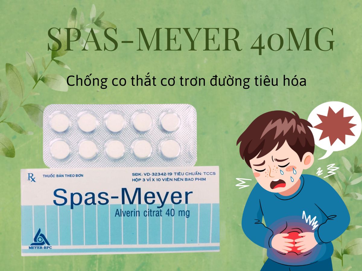 Thuốc Spas-Meyer 40mg chống co thắt cơ trơn tiêu hóa